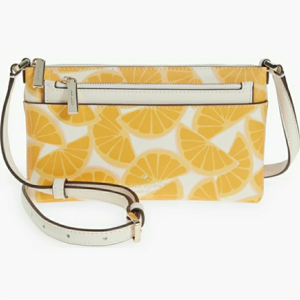 Kate Spade Sadie Citrus Wedge Print Bag and Wristlet Set w/ Crossbody NWT!